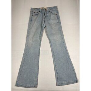 Levi's 518 Superlow Bootcut Jeans Juniors 7M Light Wash Stretch Blue Denim